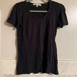 Leslie Fremar Plain Black V-Neck!